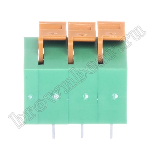 Клеммник нажимной на плату, 3 контакта, 5.08 мм, угловой TB-05B фото 5