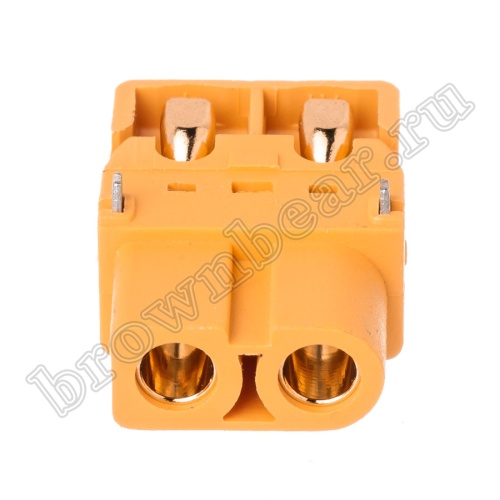 Разъем питания XT60 для АКБ, 2 контакта, розетка на плату, угловой, SMD XT60PT-F.G.Y фото 6