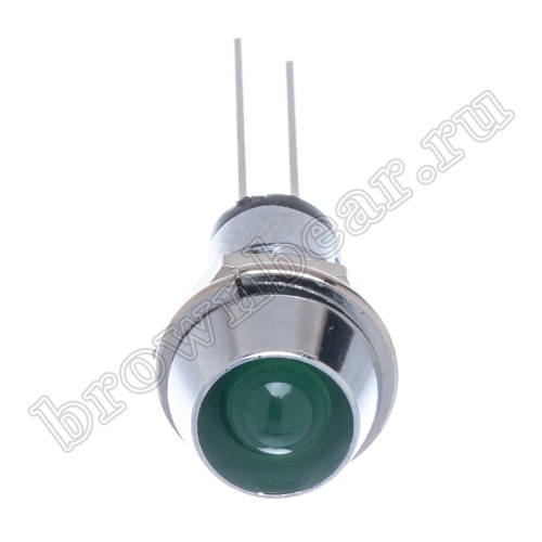 Светодиод 12В в корпусе индикаторный, зеленый, 12.0 mcd фото 4