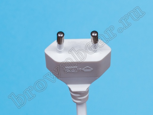 Кабель (шнур) питания 220В CEE7/16 - C7, для аудиотехники, белый, 2.5А, 1,8м фото 4