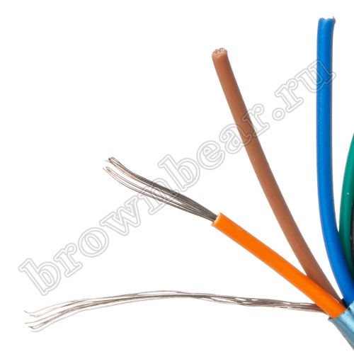 Кабель сигнальный коммуникационный 6 проводов, 24AWG, бухта 50м, экранированный, серый SIN YU фото 3