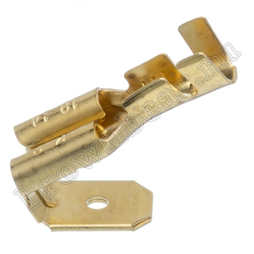 Клемма плоская обжимная 6.3мм, гнездо+вилка на провод 2.5 - 4.0 мм², кратно 100шт., РП-О TA-3.5MFO фото 5