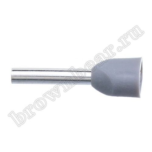 Кабельный наконечник штыревой втулочный изолированный НШВИ2 10 мм, под опрессовку на провод 0.75 мм², упаковка 100шт. TIC2-0.75-10 фото 3