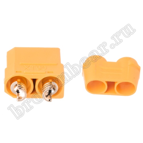 Разъем питания XT90 для АКБ, 2 контакта, розетка на кабель с кожухом XT90H-F.G.Y фото 7