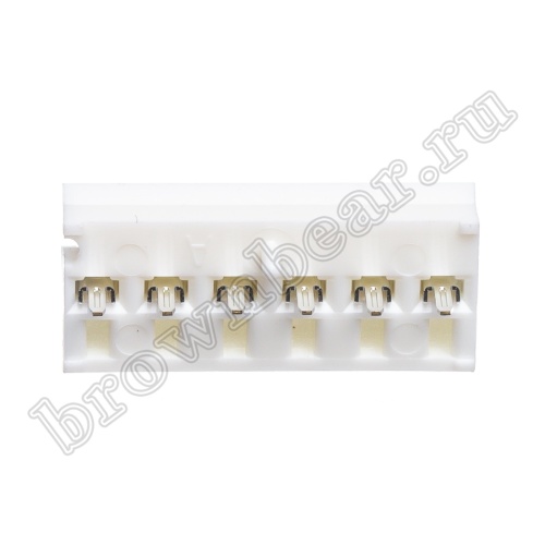 Разъем питания 6 контактов, вилка на материнскую плату, шаг 3.96 мм HPB-6M фото 5