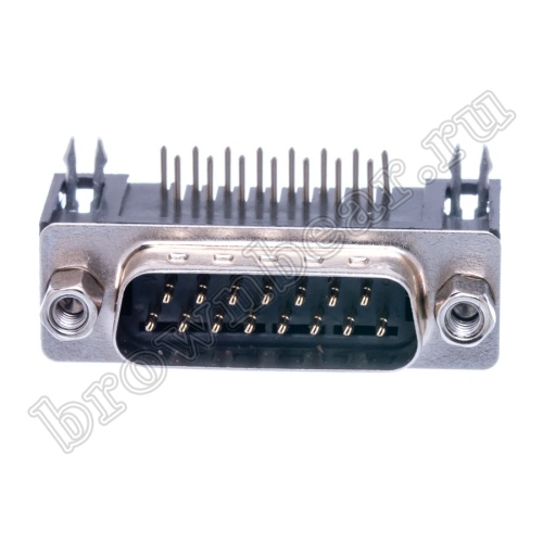 Разъем D-SUB 15 контактов, вилка на плату, прямой угол  9.4мм DRB-15MB фото 9