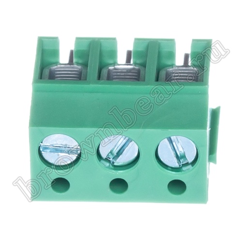Клеммник винтовой на плату, 3 контакта, 5.0 мм TB-11B фото 2