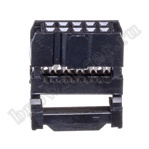 Разъем IDC 2х5 розетка на плоский кабель, шаг 2.54мм IDC-10 фото 4