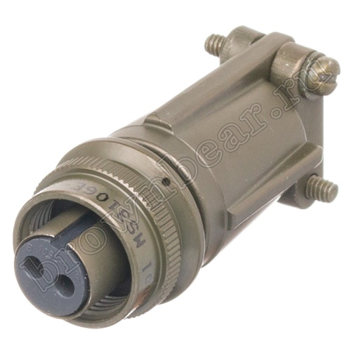 Разъём Amphenol серии MS, 2 контакта, розетка на кабель, тип 10SL, резьбовой MS3106E-10SL-4S