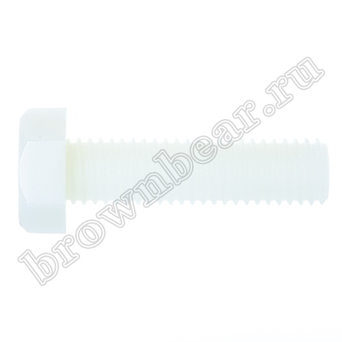 Винт пластиковый М8х1.25, L=30мм, нейлон, упаковка 100 шт. фото 3