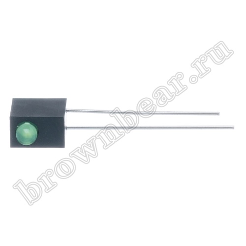 Светодиод в корпусе на плату индикаторный, зеленый, 15.0 mcd фото 2