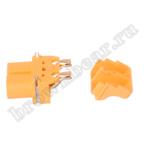 Разъем питания XT60 для АКБ, 2 контакта, розетка на плату, угловой, SMD XT60PT-F.G.Y фото 9