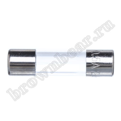 Предохранитель 5х20 мм, цилиндрический, стеклянный, быстрый, 0.5А/250В (GFE) фото 4