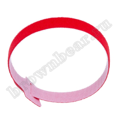 Стяжка (хомут) на липучке 310х16 мм, многоразовая, красная, упаковка 20 шт. MGT-310RD фото 7