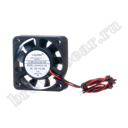 Вентилятор для корпуса 40х40х10, DC 12В, 0.10А, подшипник скольжения DAC4010L12S фото 7