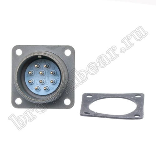 Разъём промышленный круглый MIL-5015 серии MS 10 контактов, вилка на блок фото 3