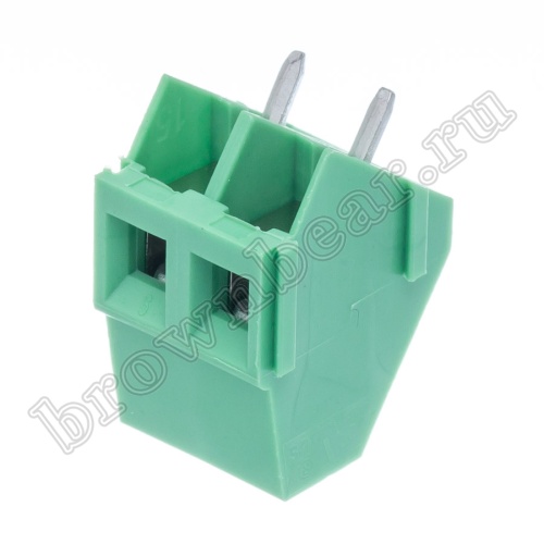 Клеммник винтовой на плату, 2 контакта, 5.0 мм, угловой, 60 градусов TB-03AL фото 7