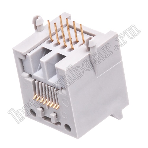 Разъём RJ-45 гнездо на плату, 8P8C, тип 8 TJ8-8P8C фото 4