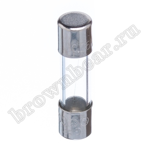 Предохранитель 5х20 мм, цилиндрический, стеклянный, быстрый, 0.25А/250В (GFE) фото 2