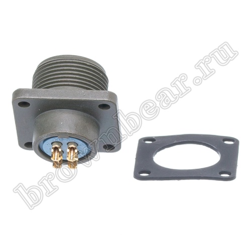 Разъём промышленный круглый MIL-5015 серии MS 4 контакта, вилка на блок фото 4
