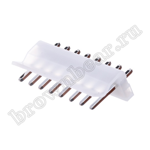 Разъем питания 8 контактов, вилка на плату, шаг 3.96 мм PWL-8 фото 6