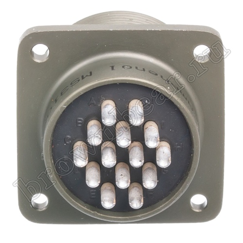 Разъём Amphenol серии MS, 14 контактов, вилка на блок, тип 20, резьбовой MS3102E-20-27P фото 3