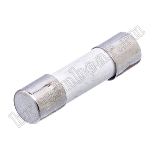 Предохранитель 5х20 мм, цилиндрический, керамический, с задержкой, 5А/250В (GDA)