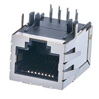 Разъём RJ-45 гнездо на плату, 8 контактов, тип 16, экранированный TJ16S-8P8C