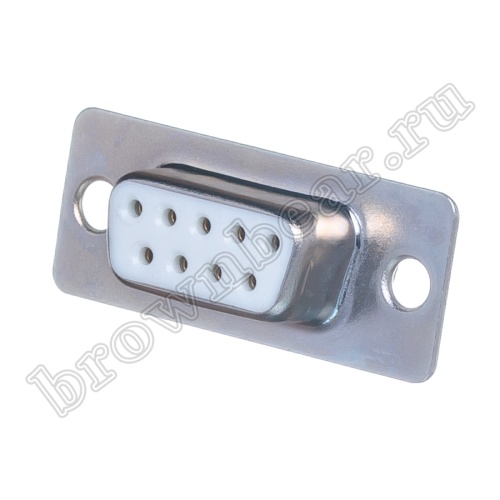 Разъем D-SUB 9 контактов, гнездо на кабель, пайка DB-9F