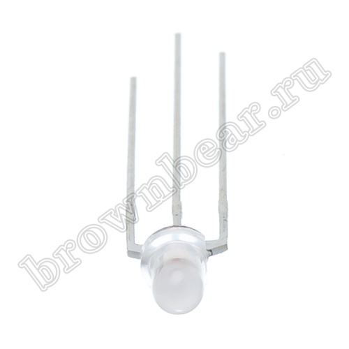 Светодиод индикаторный двухцветный d=3мм, красный/зеленый 1.5/2.5mcd фото 3