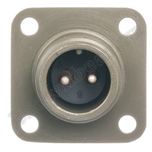 Разъём Amphenol серии MS, 2 контакта, вилка на блок, тип 10SL, резьбовой MS3102E-10SL-4P фото 5