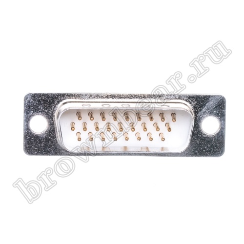 Разъем D-SUB  26 контактов высокой плотности, вилка на кабель, пайка, тип 2 DHS-26M фото 2