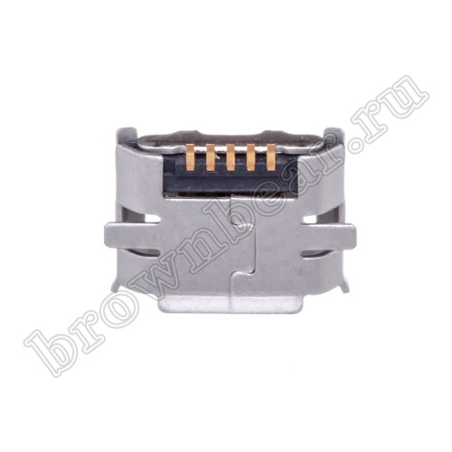 Разъем micro USB, гнездо на плату, поверхностный монтаж, 5 контактов USB/Mc-1J фото 4