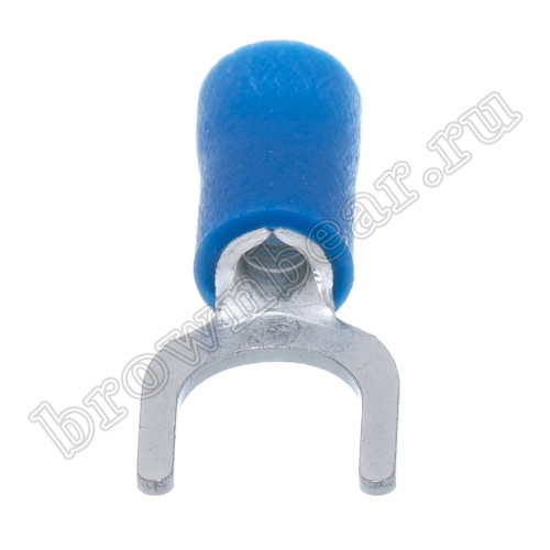 Клемма вилочная обжимная тип "U" 6.4 мм, на провод 1.5 - 2.5 мм², изолированная, кратно 100шт. TYI-2-6 фото 4