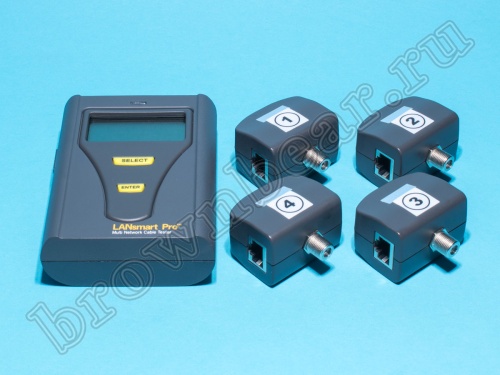 Тестер сетевого кабеля с разъемами RJ-11,12,45, F с цифровым тональным генератором 