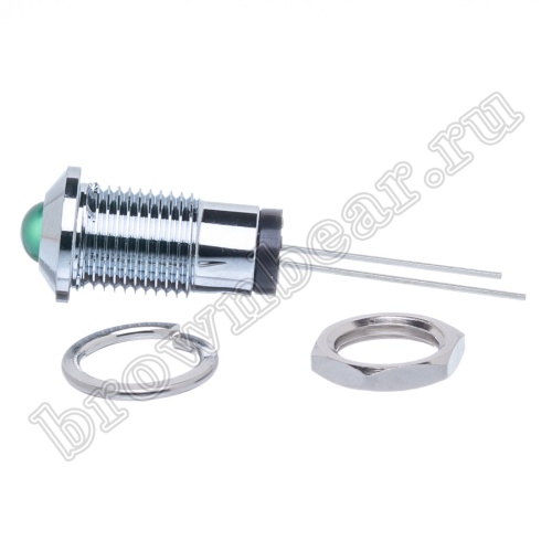 Светодиод в корпусе индикаторный, зеленый, 12.0 mcd фото 5