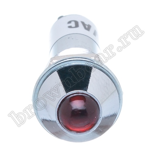 Лампа неоновая  индикаторная с резистором 220В  в корпусе, красная фото 6