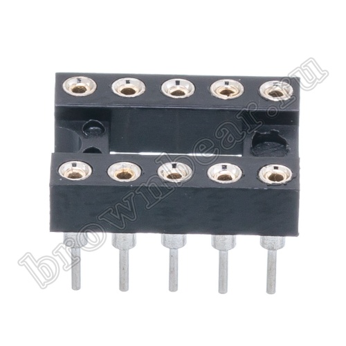 Панелька для микросхем DIP 10 цанговая фото 2