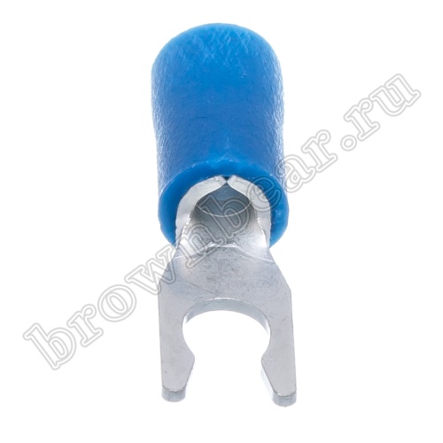 Клемма вилочная обжимная тип "U" 3.7 мм на провод 1.5 - 2.5 мм² с защелкой, изолированная, кратно 100шт. TYLI-2-3 фото 4