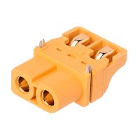 Разъем питания XT60 для АКБ, 2 контакта, розетка на плату, угловой, SMD XT60PT-F.G.Y
