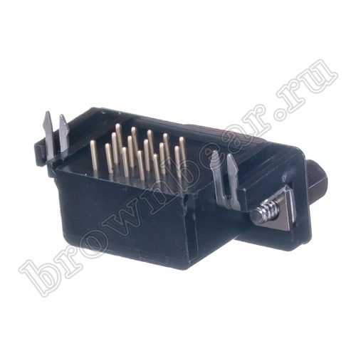 Разъем D-SUB 15 контактов высокой плотности, гнездо на плату,  прямой угол DHR-15F фото 4