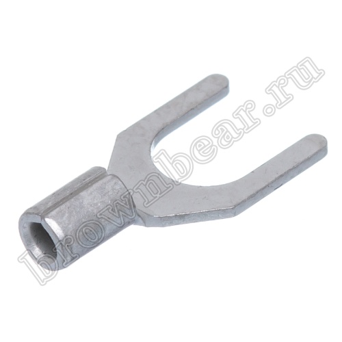 Клемма вилочная обжимная тип "U" 5.3 мм, на провод 0.25 - 1.5 мм², неизолированная , кратно100шт. TY-1.25-5 фото 2