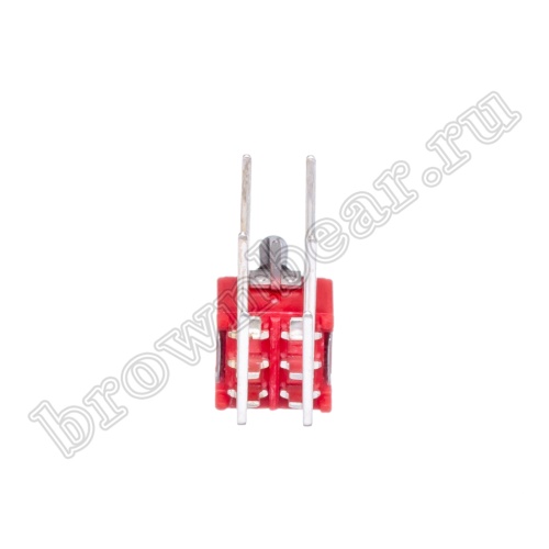 Тумблер мини двухполюсный, 6 контактов (on-on), на плату угловой, DPDT, B070EW PST-62AR2 фото 3