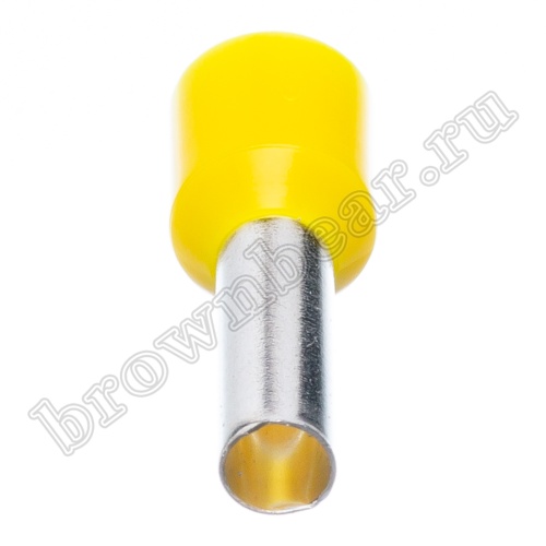 Кабельный наконечник штыревой втулочный изолированный НШВИ 12 мм, под опрессовку на провод 6.0 мм², упаковка 100шт. TIC-6.0-12 фото 2