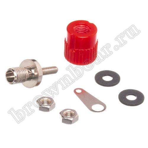 Клемма приборная для разъема Banana, тип 3 (гнездо), красная BP-3R фото 7