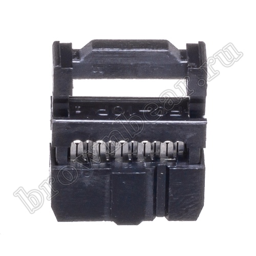 Разъем IDC 2х5 розетка на плоский кабель, шаг 2.54мм IDC-10 фото 5