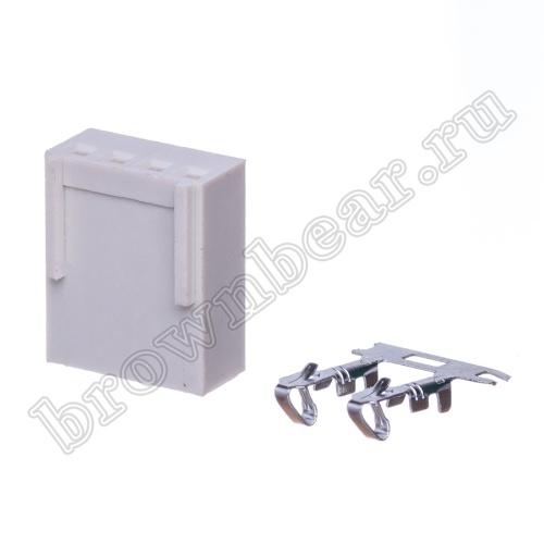 Разъем питания 4 контакта, гнездо на кабель, шаг 2.54 мм HU-4 фото 5