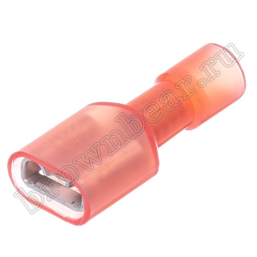 Клемма плоская обжимная 6.3 мм, гнездо на провод 0.5 - 1.5 мм², полностью изолированная, кратно 100шт., РПИ-М TAI-1.25MIF