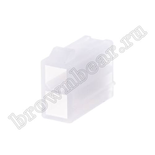 Разъем питания Mini-Fit 2 контакта, вилка на плату, шаг 4,2мм MF-2MA