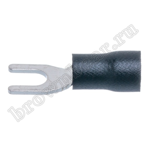 Клемма вилочная обжимная тип "U" 4.3 мм, на провод 2.5 - 4.0 мм², изолированная, кратно 100шт. TYI-3.5-4 фото 6